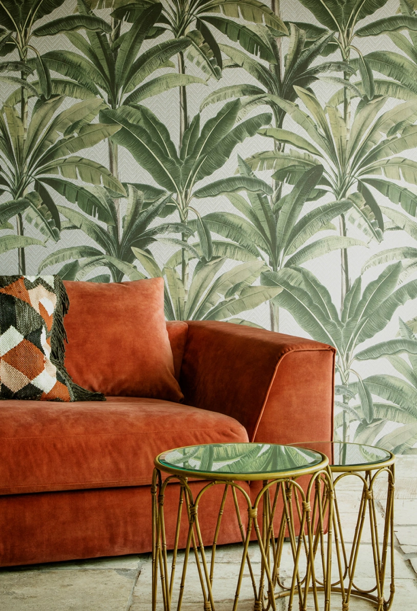 Banana leaf with green tone